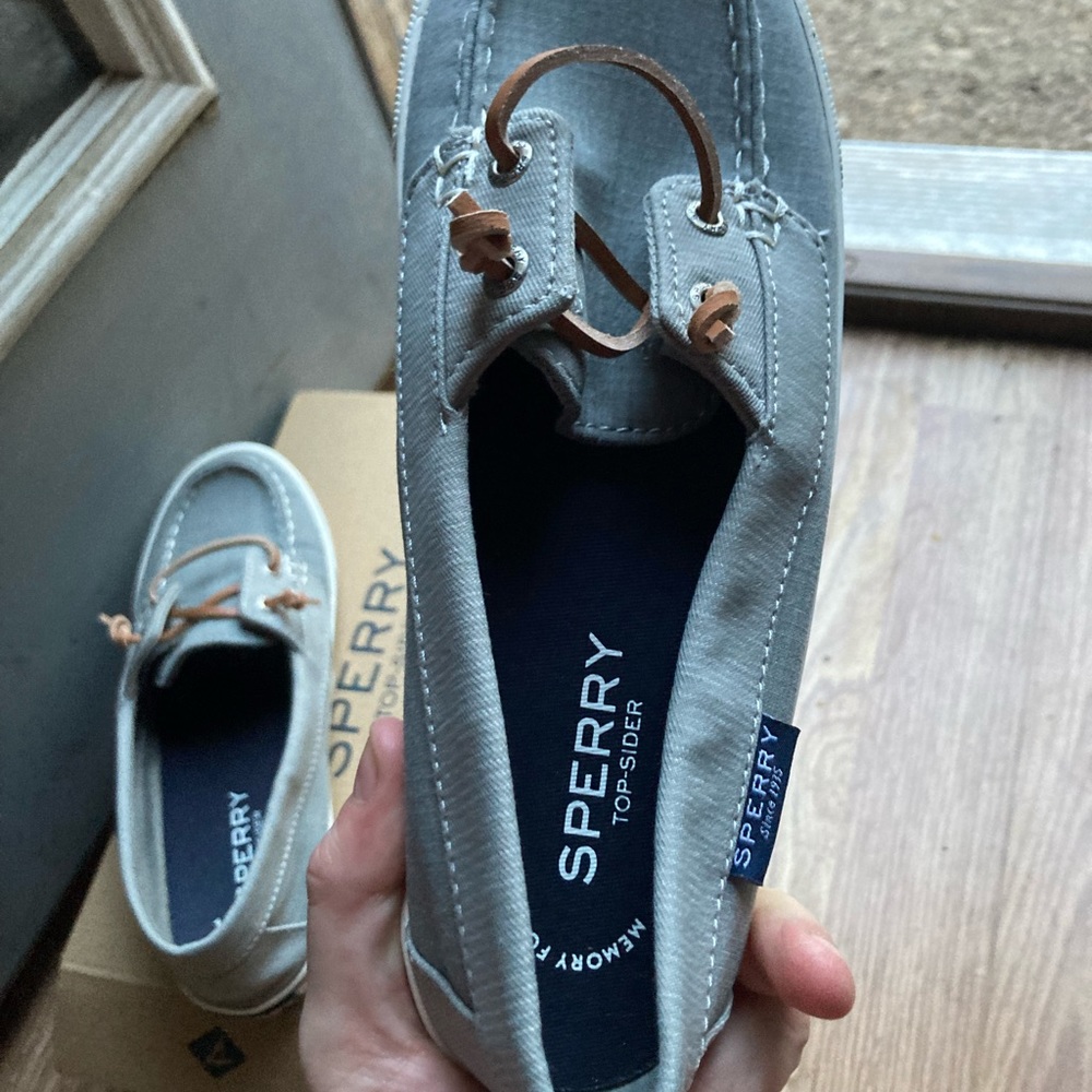 NEW Sperry TopSiders Grey/Blue